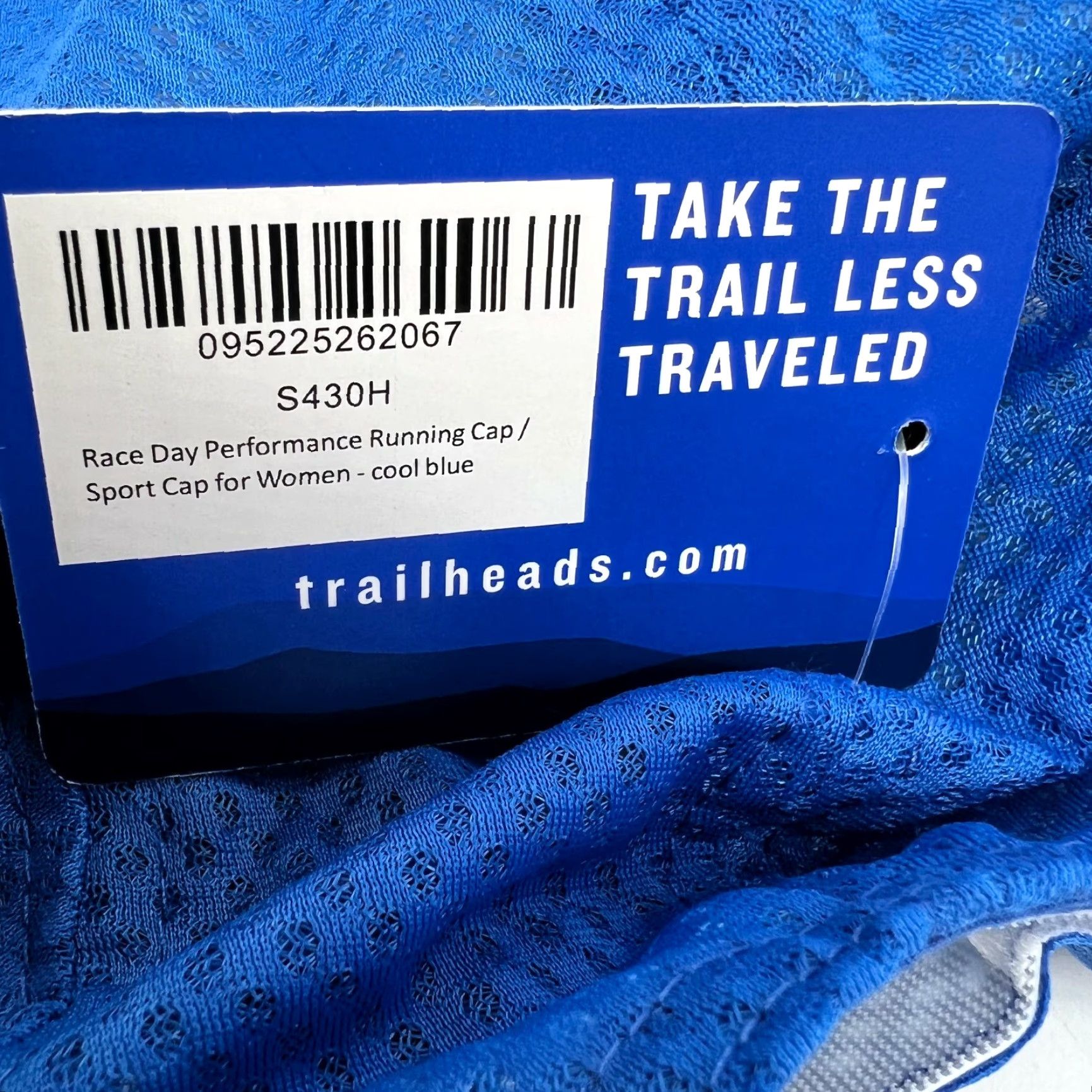Vintage Trailheads Womens Trailheads Cap Running Cap Blue One Size Lightweight Adjustable Sport Activewear Shirt? Size ONE SIZE - 5 Thumbnail