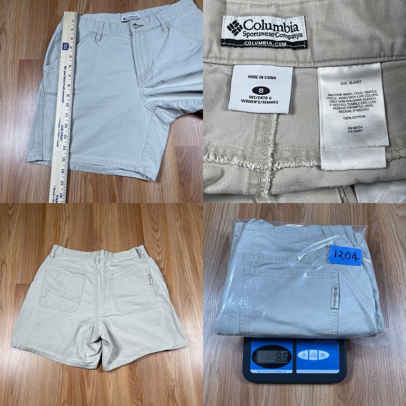 Vintage Columbia Sportswear Company Womens Shorts 8 Beige Flat Front Khaki Chino Slacks Size 30" / US 8 / IT 44 - 8 Thumbnail
