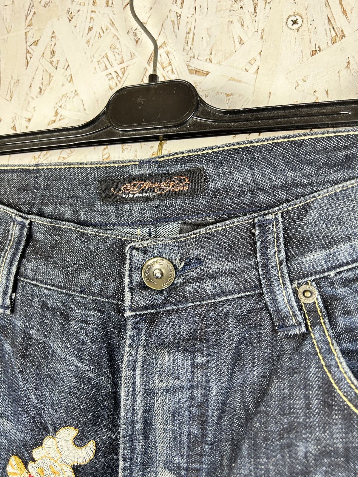 Christian Audigier Vintage Ed Hardy Christian Audigier Tattoo Embroidery Jeans Size US 36 / EU 52 - 4 Thumbnail