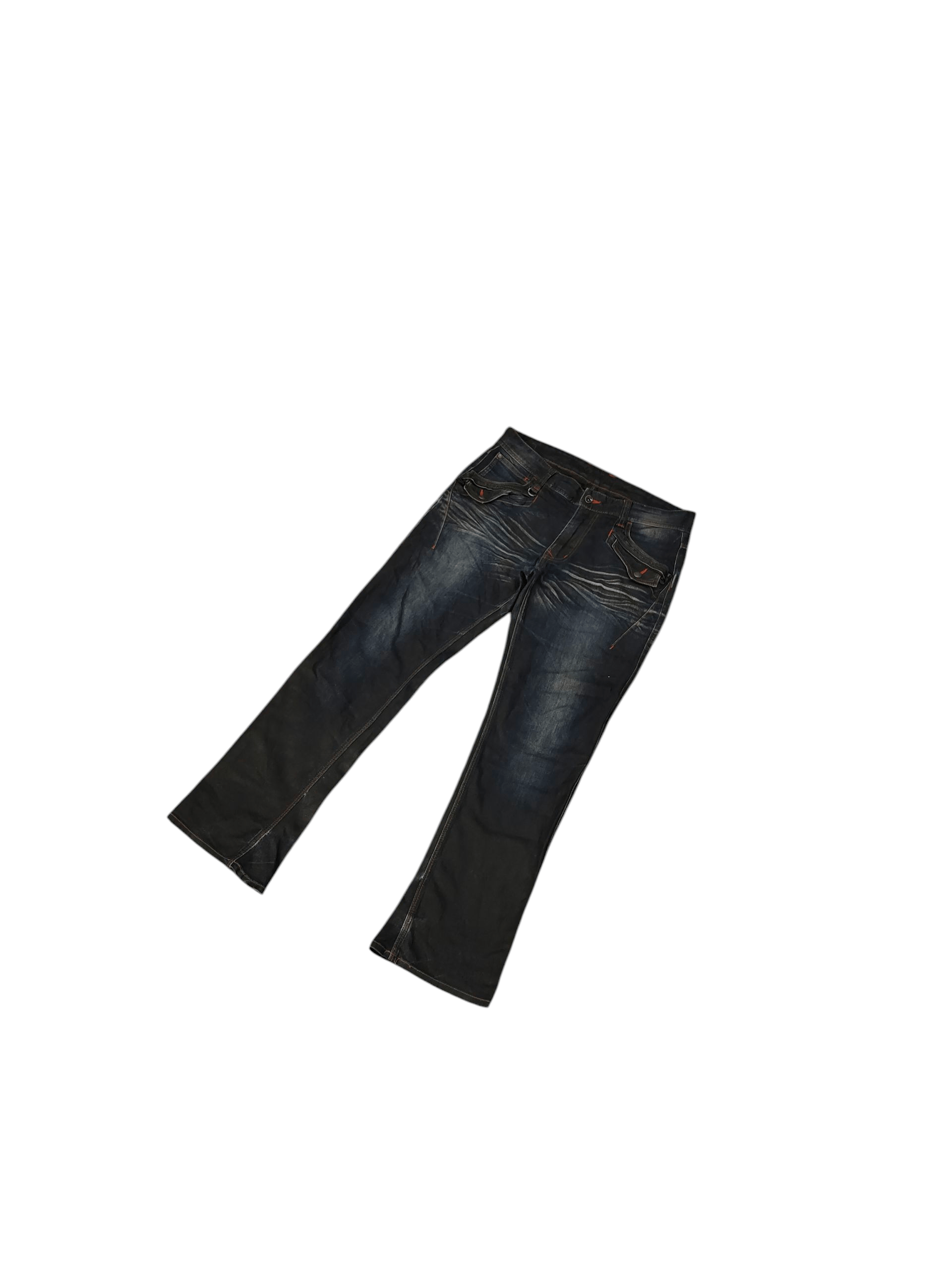 If Six Was Nine Flare Jeans Nicole Waxed Denim Bootcut Ifsixwasnine Lgb Size US 35 - 2 Thumbnail