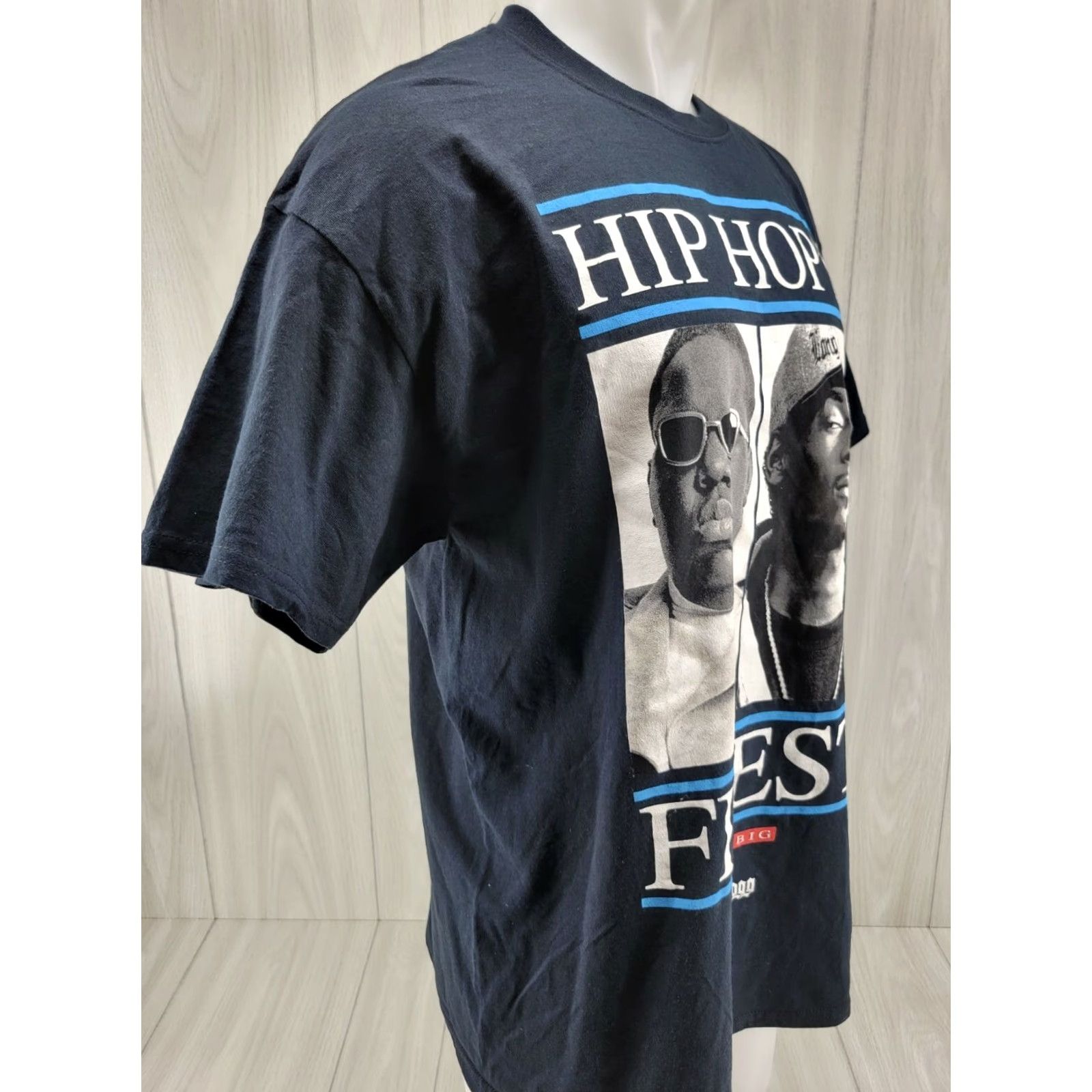 Vintage Hip Hop Finest Snoop Dogg Notorious B.I.G T-Shirt XL Mens Black 90s Hip Hop Cotton Crew Neck Short Sleeve Regular Fit Size US XL / EU 56 / 4 - 4 Thumbnail