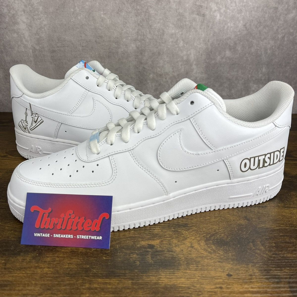 Nike NEW Nike Air Force 1 '07 Low Triple White x EYBL Peach Jam Size US 14 / EU 47 - 1 Thumbnail