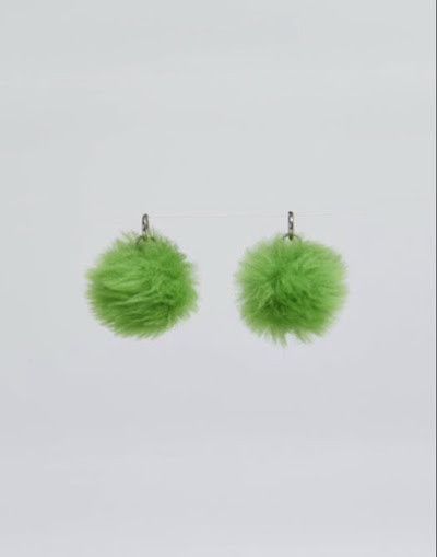 Marni o1w1db10125 Size:OS/ Pom Earrings in Green Size ONE SIZE - 1 Thumbnail