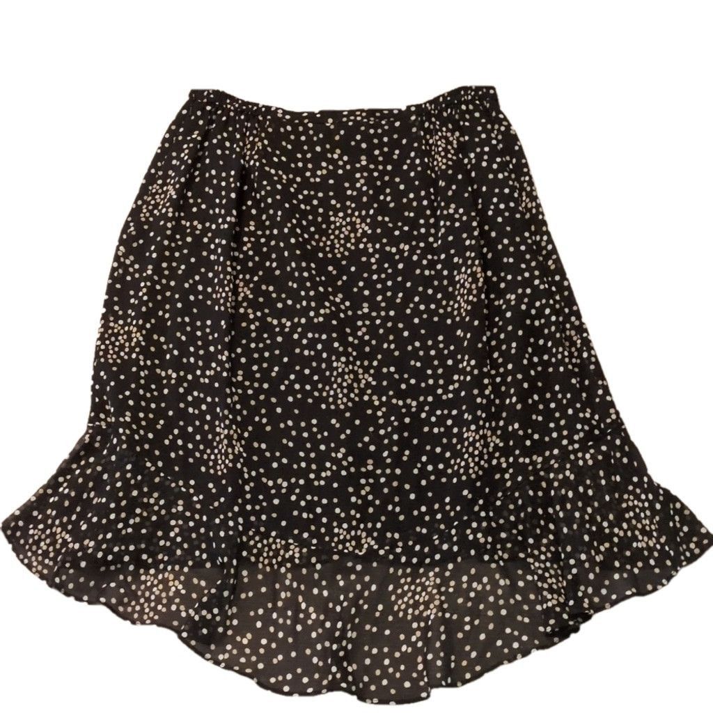 Talbots Talbots Skirt Silk Polka Dot Hi-Lo ruffle hem Size 14 Pet. Size 36" / US 14 / IT 50 - 5 Thumbnail
