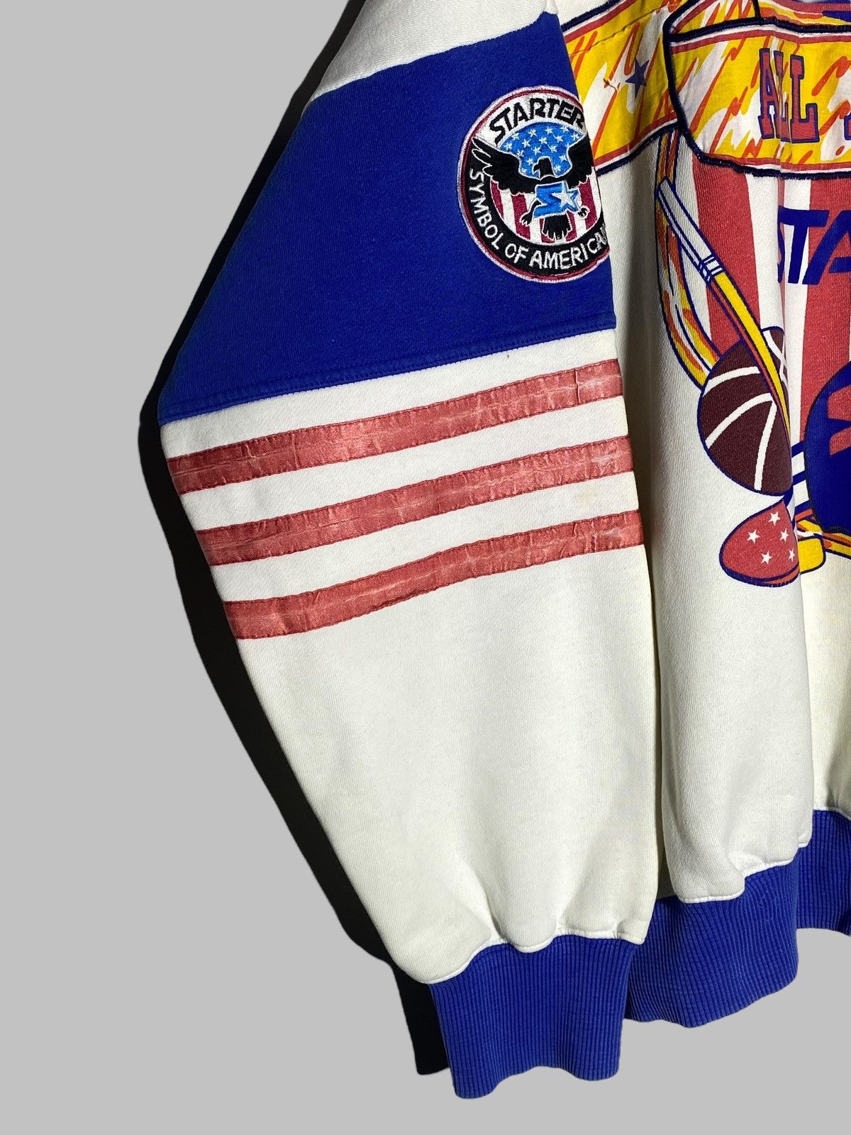 Starter × Vintage Vintage 80s 90s Starter All American Oversized Sweatshirt Size US XL / EU 56 / 4 - 14 Thumbnail