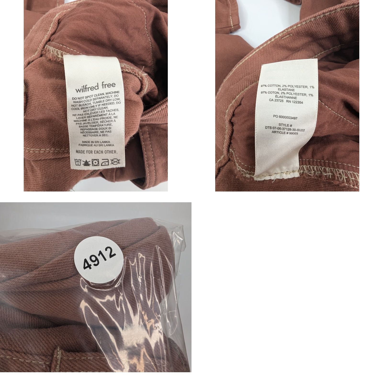 Aritzia Aritzia Wilfred Free Womens Size 4 Modern High Waist Cargo Mocha Sorbet Pants Size 27" / US 4 / IT 40 - 9 Thumbnail