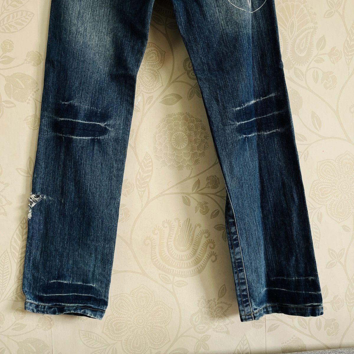 Vintage Vintage Karakuri Koi Fish Yakuza Denim Jeans Size US 32 / EU 48 - 17 Thumbnail