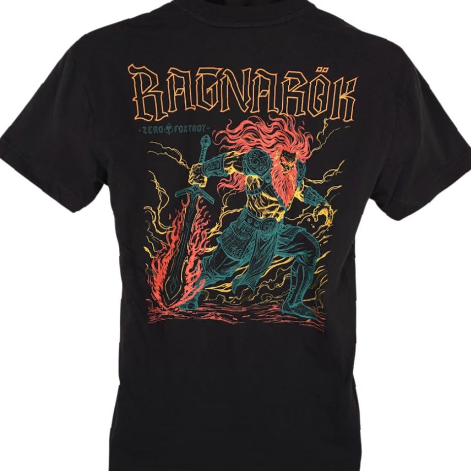 Vintage Zero Foxtrot Afterlife Club T Shirt Mens Small Black Ragnarok Norse Mythology Shirt Mens Black Skull Affliction Art Tee Vintage No Size US S / EU 44-46 / 1 - 4 Thumbnail