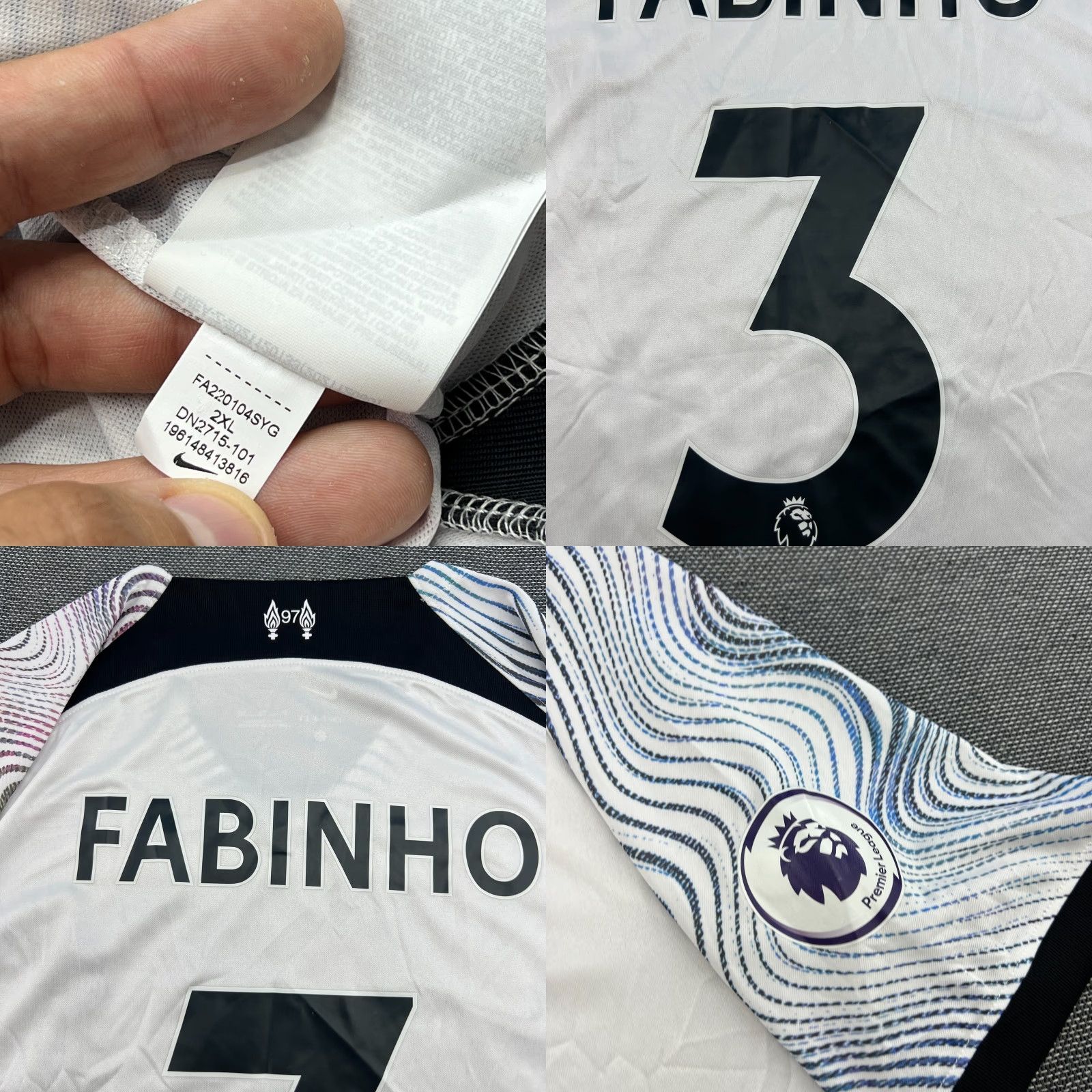 Nike Nike Liverpool 2022 2023 Away Fabinho Mens Football Jersey 2XL Shirt Mens Sports Football Nike Adult Shirt Size US XXL / EU 58 / 5 - 8 Thumbnail