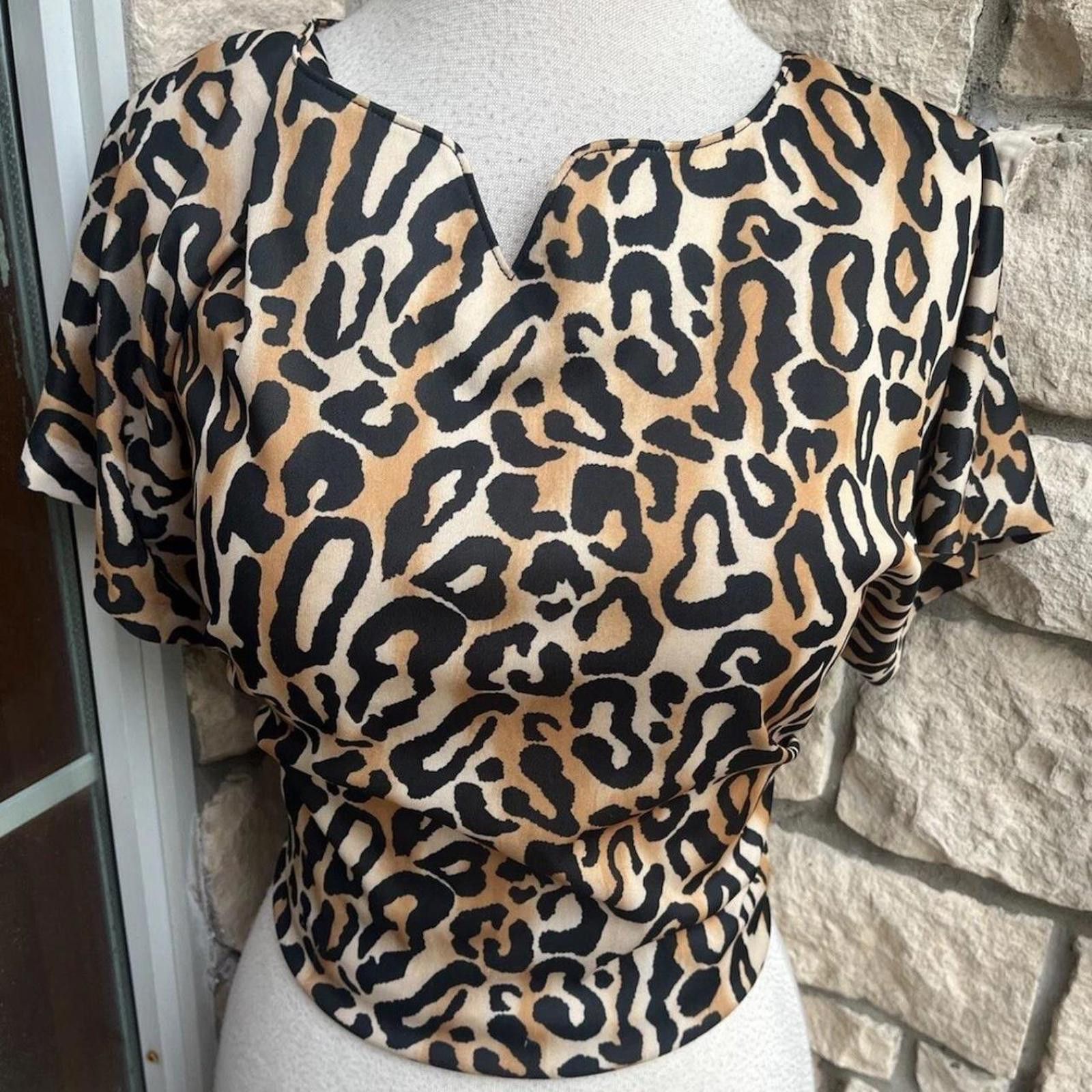 Other Vintage Frayne Silky Blouse animalprint top blouse medium. Size M / US 6-8 / IT 42-44 - 1 Thumbnail