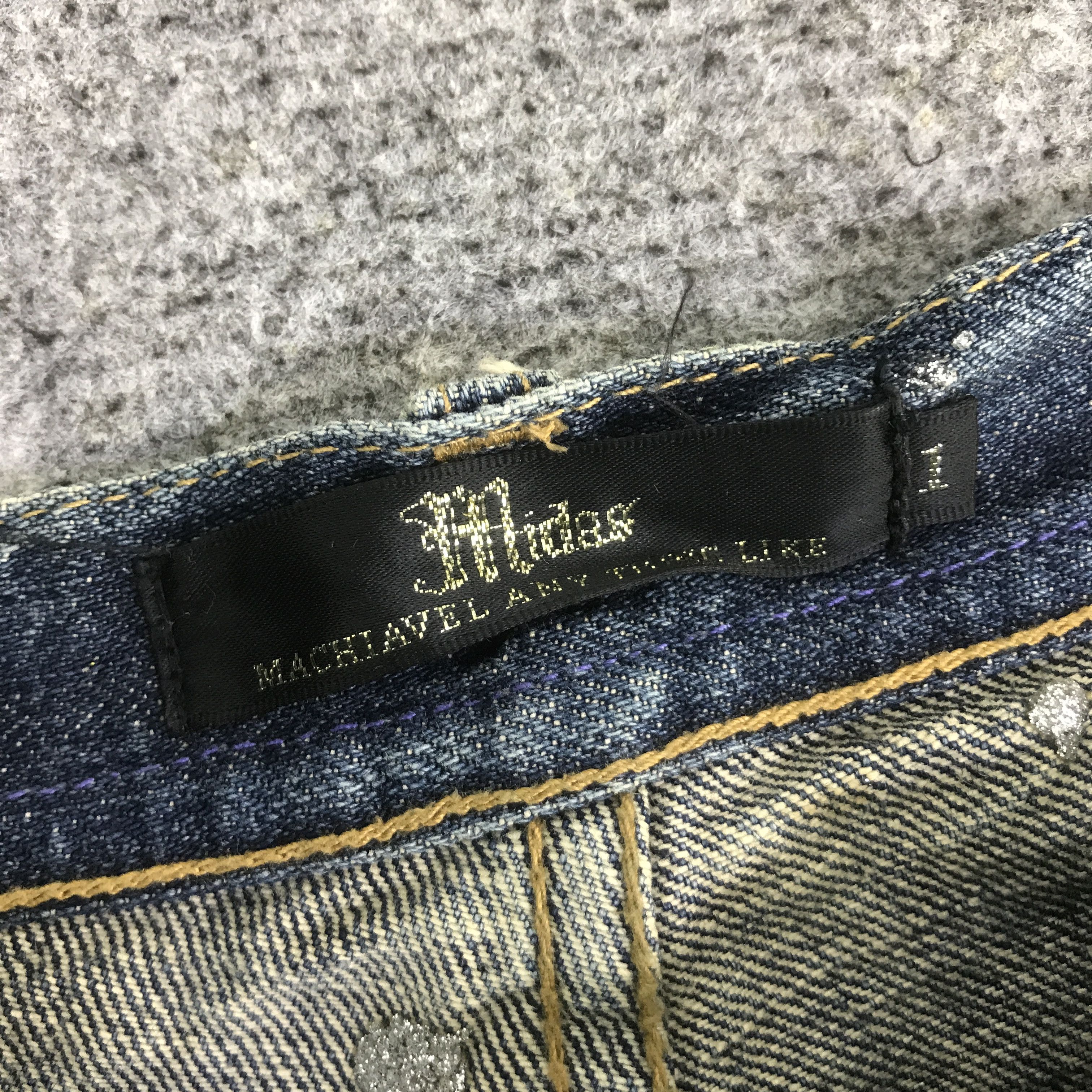 Japanese Brand flare midas Japan distressed bootcut denim jeans pants Size US 29 - 13 Thumbnail
