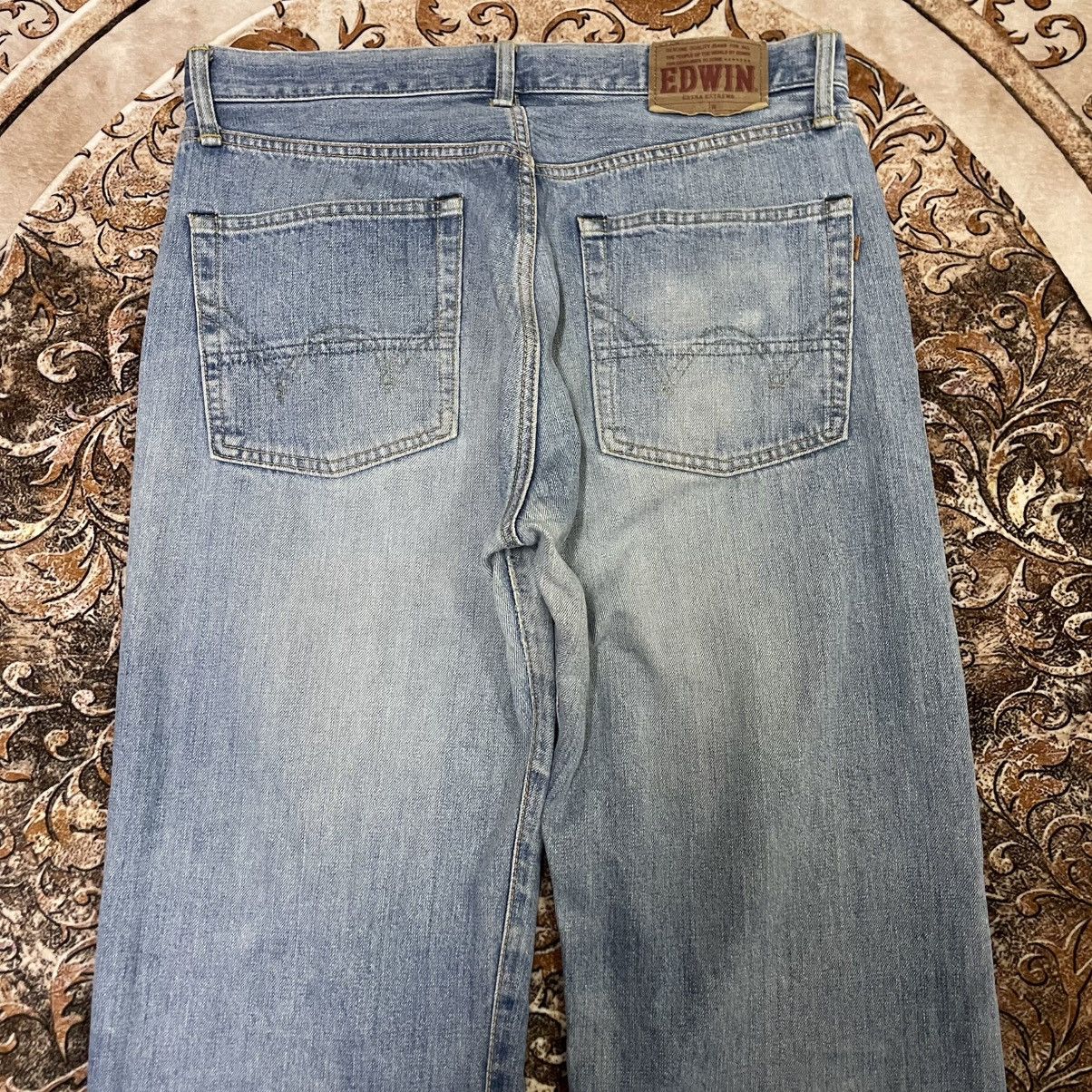 Edwin 🔥Vintage Edwin 502 Stoned Washed Ripped Slevedge Denim Jeans Size US 34 / EU 50 - 5 Thumbnail