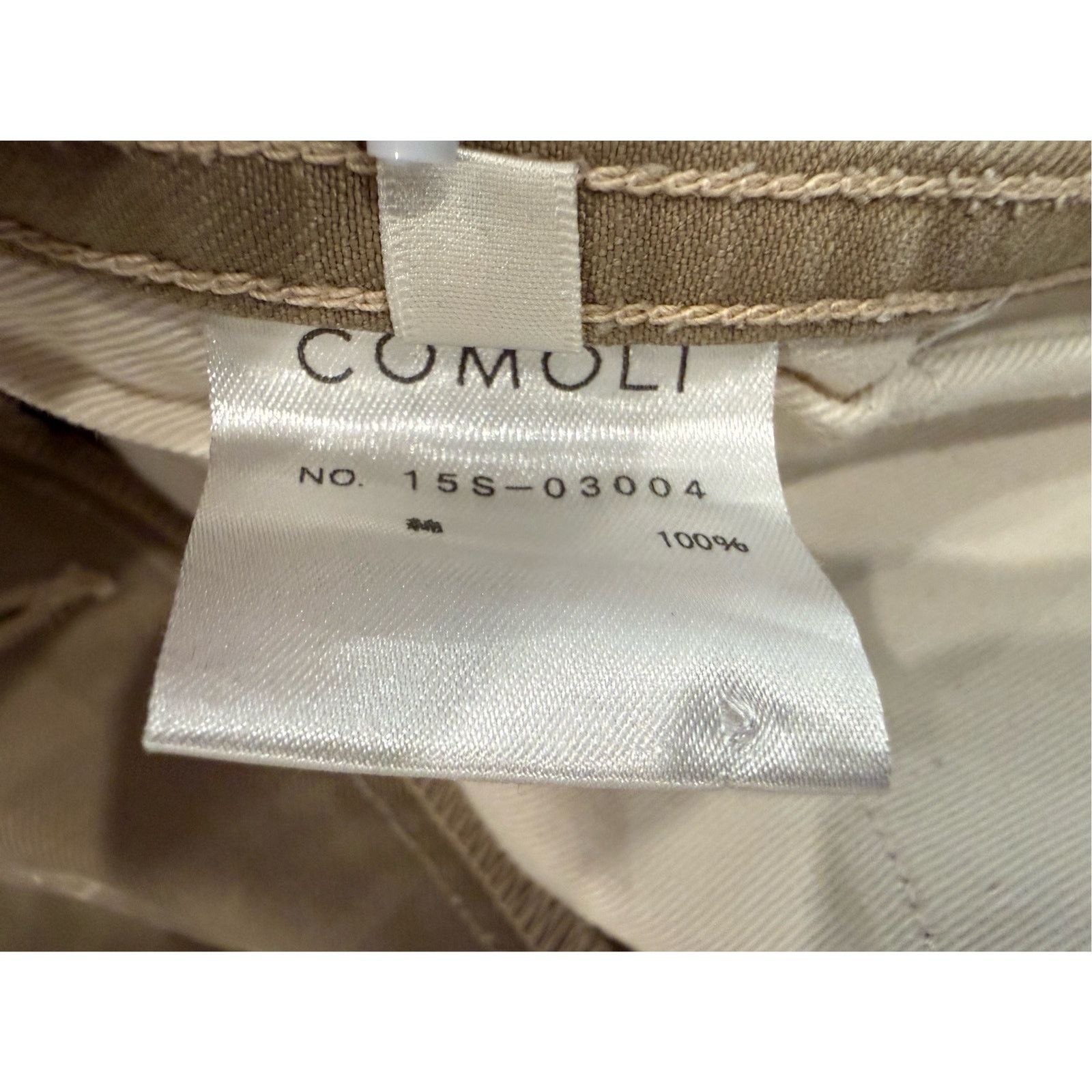 Comoli COMOLI Belted Chino Pants Size 1 Khaki Cotton Twill Size US 31 - 6 Thumbnail