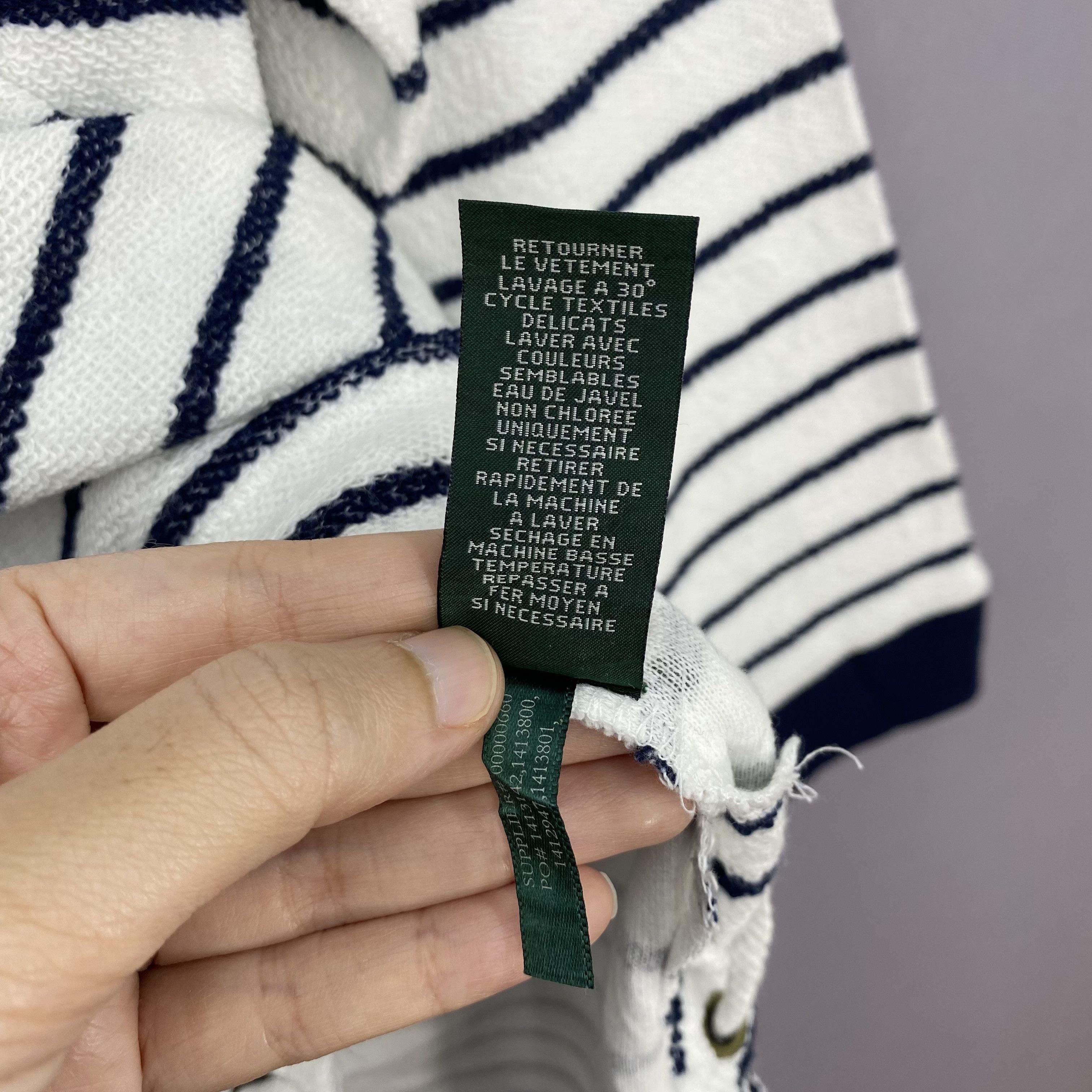Polo Ralph Lauren Vintage 90s Ralph Lauren Striped Sweatshirt Pullover Jumper Size S / US 4 / IT 40 - 7 Thumbnail