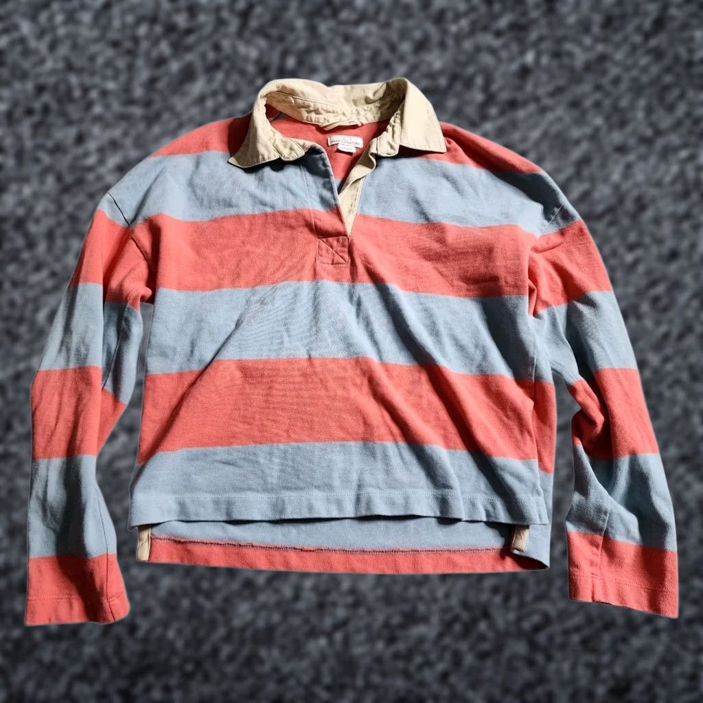 Vintage VINTAGE L.L. Bean Womens XS Rugby Striped Long Sleeve Polo Shirt Size XS / US 0-2 / IT 36-38 - 1 Thumbnail