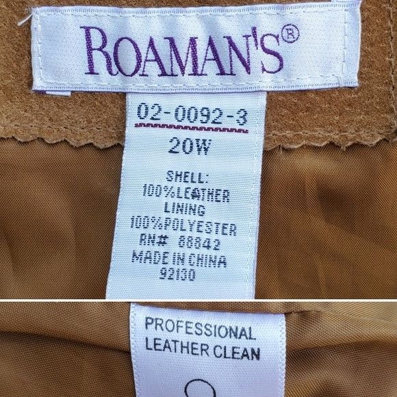 Vintage Vintage 90s y2k Whiskey Brown Suede Leather Fringe Boho Coat Size 3XL / US 20-22 - 5 Thumbnail