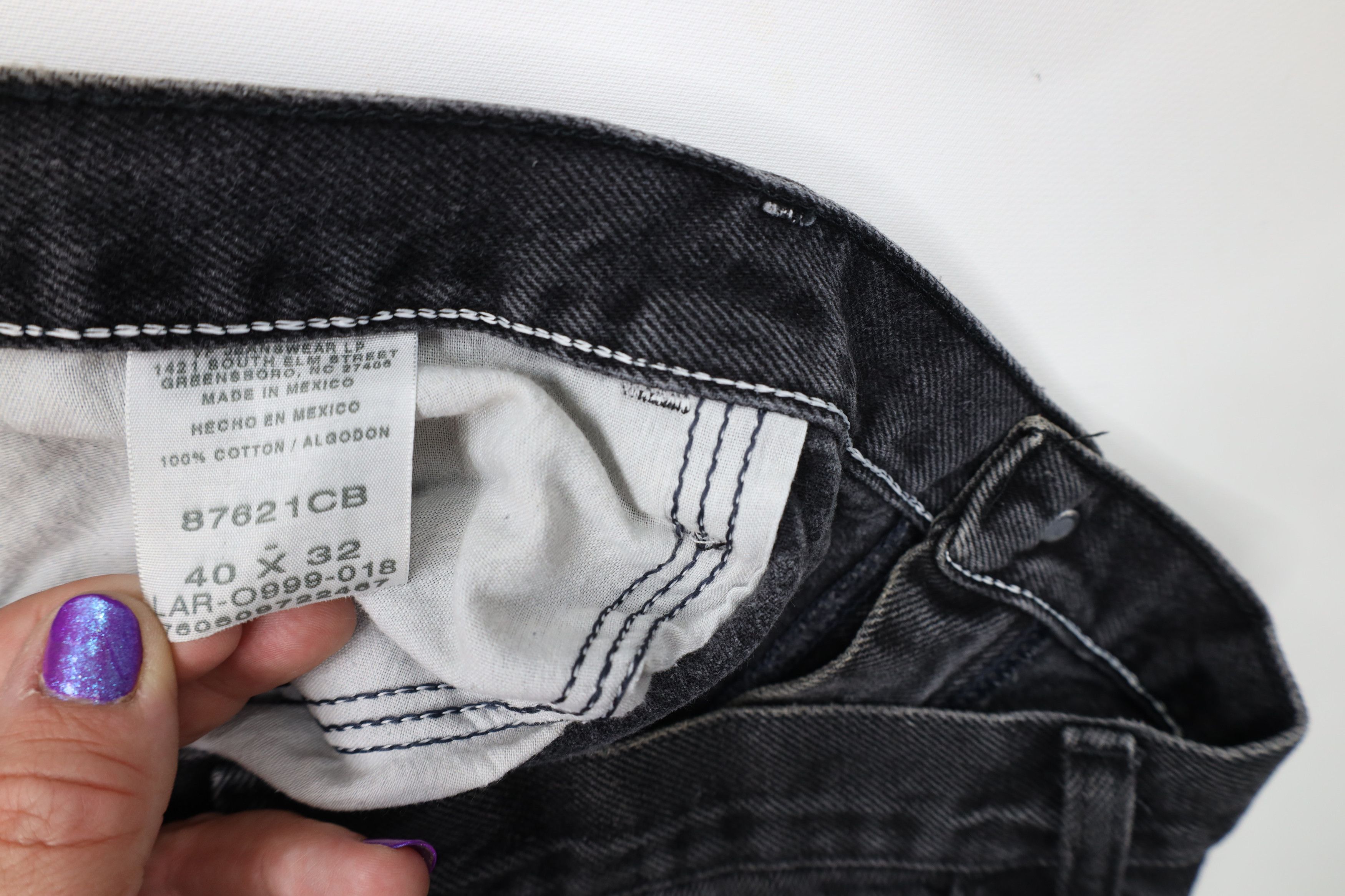 Vintage Vintage 90s Y2K Streetwear Straight Leg Denim Jeans Black Size US 40 / EU 56 - 6 Thumbnail