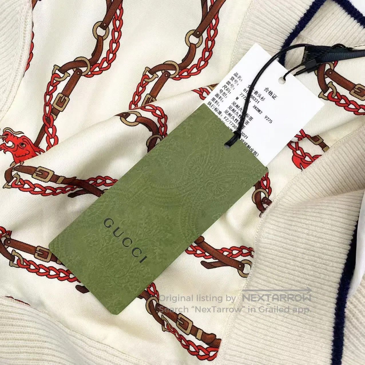 Gucci Guicci 24ss logo patchwork knit short-sleeve| Size M / US 6-8 / IT 42-44 - 6 Thumbnail