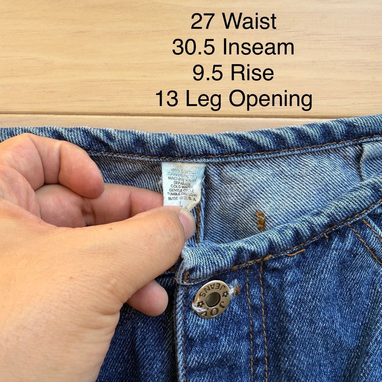 Vintage Vintage Joy Flare Jeans 27 Blue Y2K Bell Bottoms Made in USA Size 27" / US 4 / IT 40 - 5 Thumbnail