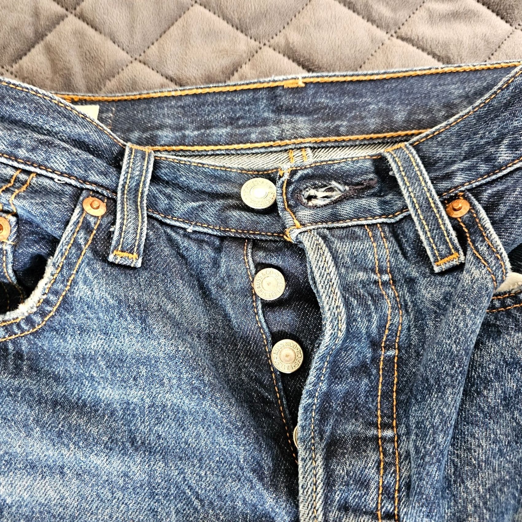 Levi's Levi's 501 Premium Straight Jeans Blue Denim Size W26 L32 Men Straight 5-Pocket Rise Mid Jeans Size US 26 / EU 42 - 6 Thumbnail