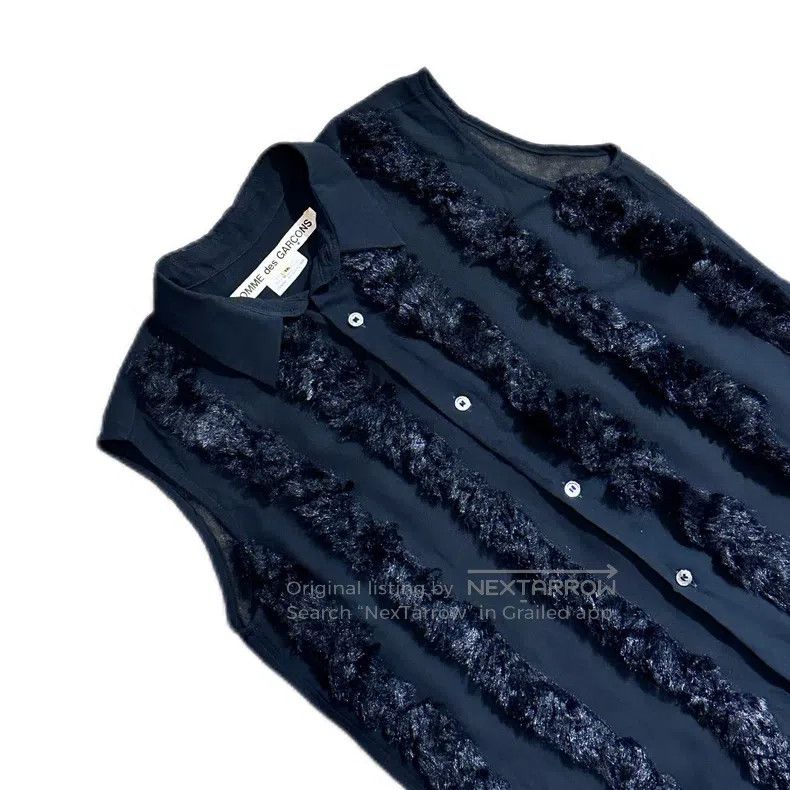 Comme des Garcons Comme Des Garcons Mesh Velvet Vest Size M / US 6-8 / IT 42-44 - 2 Thumbnail