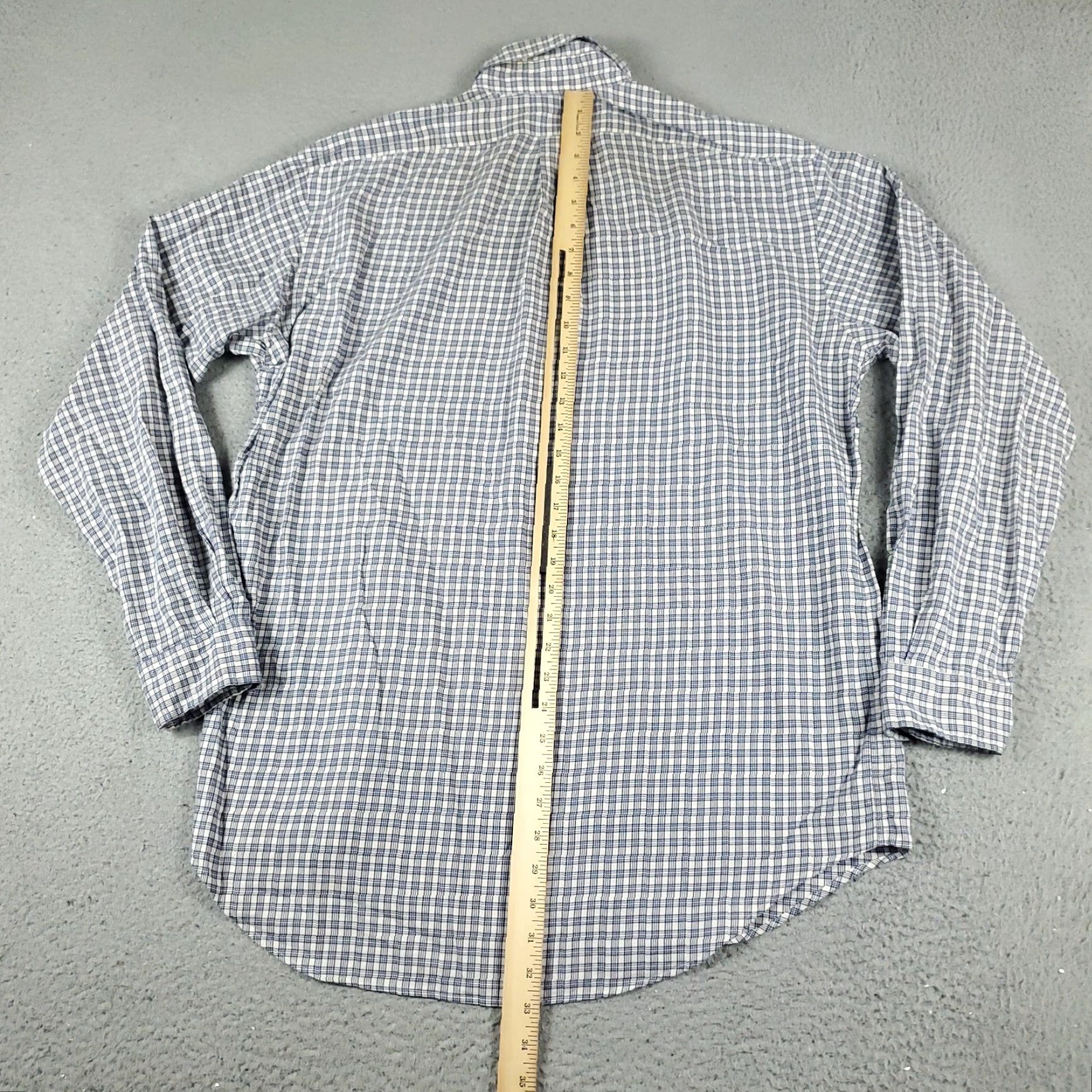 Ralph Lauren Ralph Lauren Shirt Mens 15.5 Blue Plaid Pony Dress Button Up Long Sleeve STAINED Size 40R - 6 Thumbnail