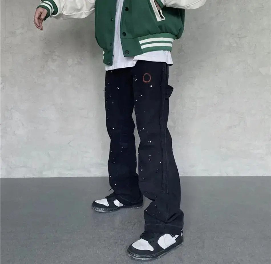 Japanese Brand Black Color Graffiti Cargo Flared Streetwear Jeans y2k Size US 30 / EU 46 - 1 Thumbnail