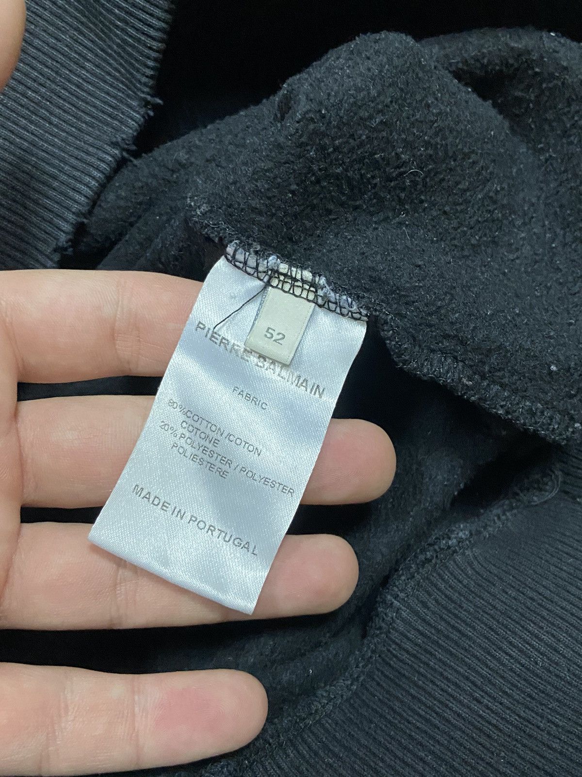 Balmain Pierre Balmain Big Logo Black Sweatshirt Size US L / EU 52-54 / 3 - 7 Thumbnail