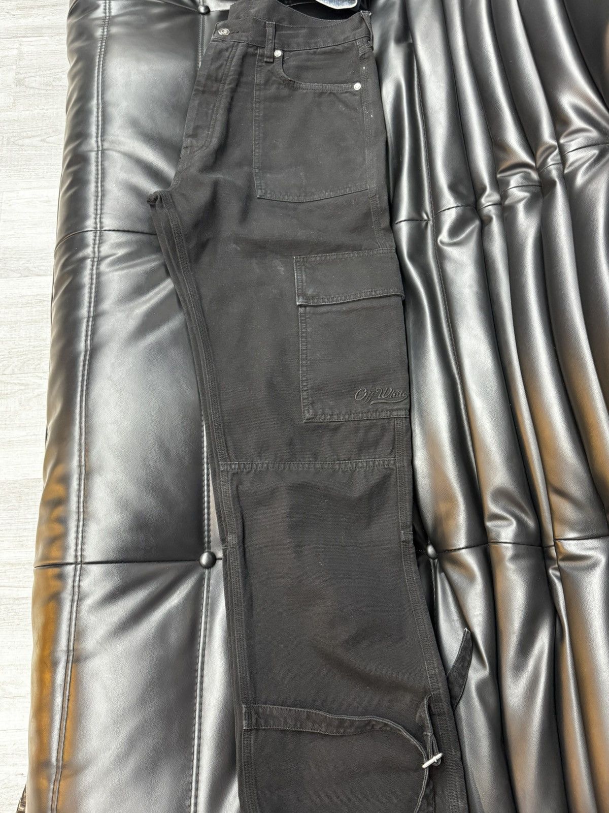 Off-White Off-White black cargo pants Size US 34 / EU 50 - 1 Thumbnail