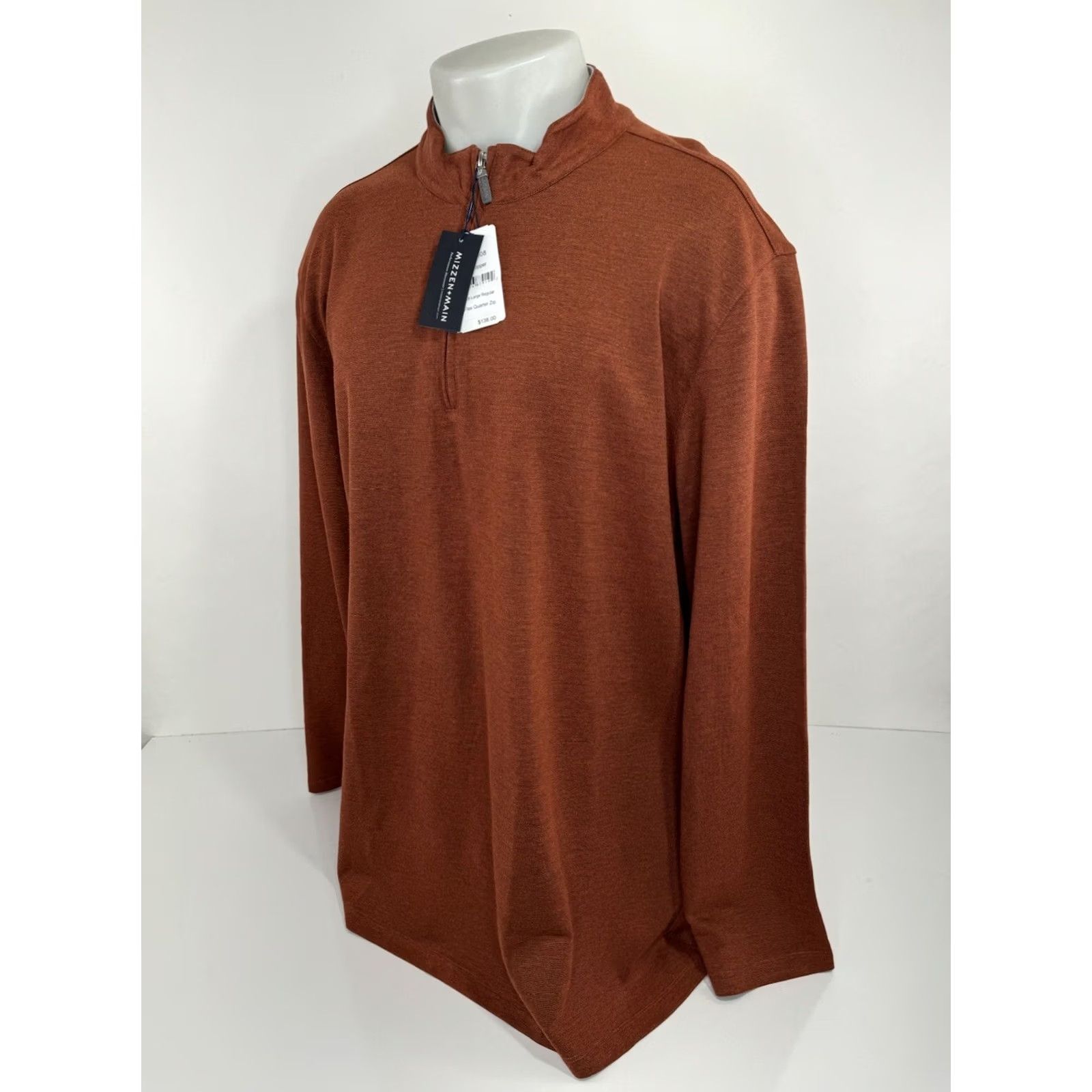 Mizzen+Main MIZZEN + MAIN Pro Flex Quarter Zip Mens XXL Performance Sweater Pullover Rust / Copper Short Description? Size US XXL / EU 58 / 5 - 3 Thumbnail