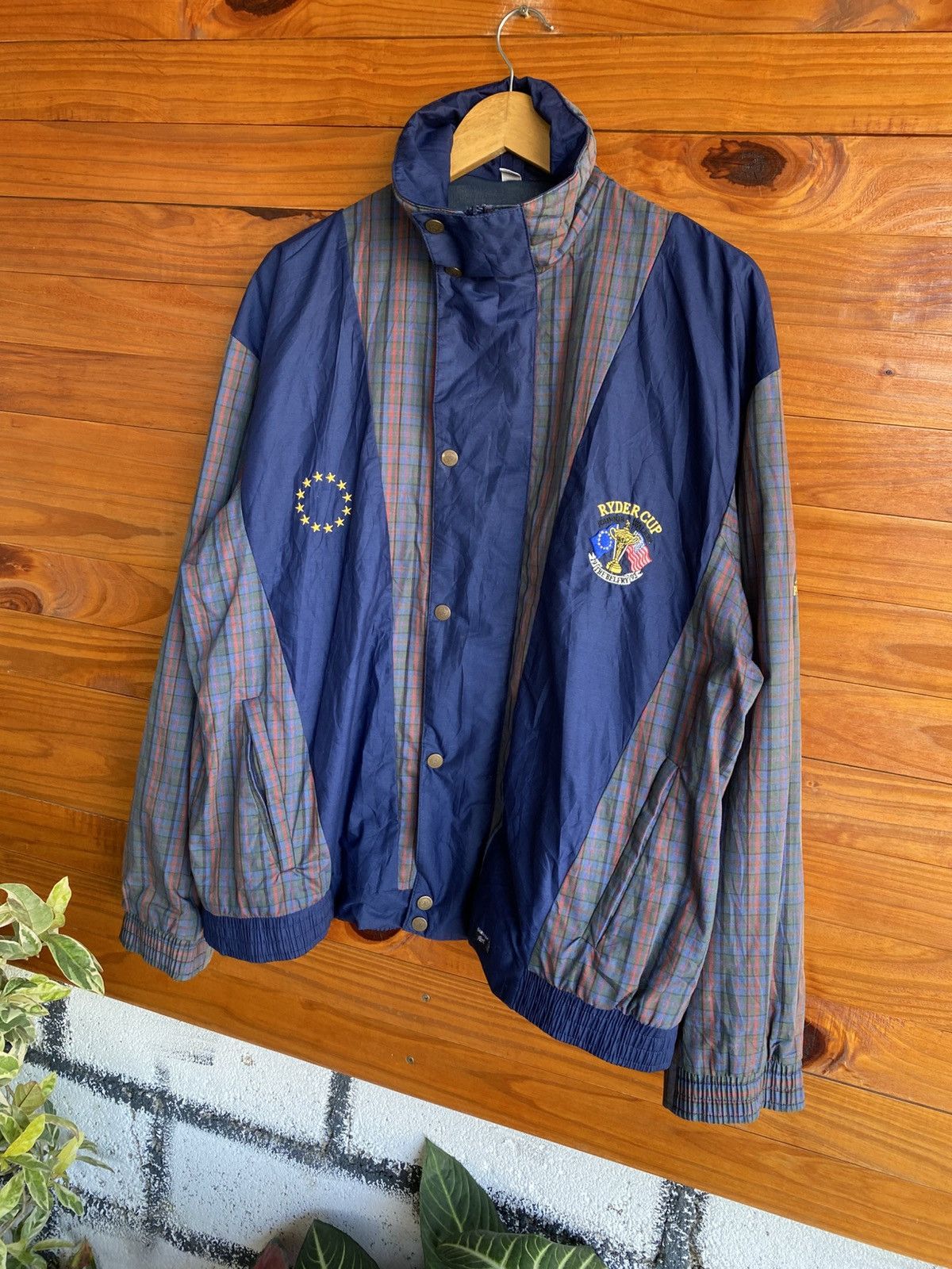 Vintage Vintage Proquip Ryder Cup Gore-Tex Jacket Plaid Panel Blue Size US M / EU 48-50 / 2 - 4 Thumbnail