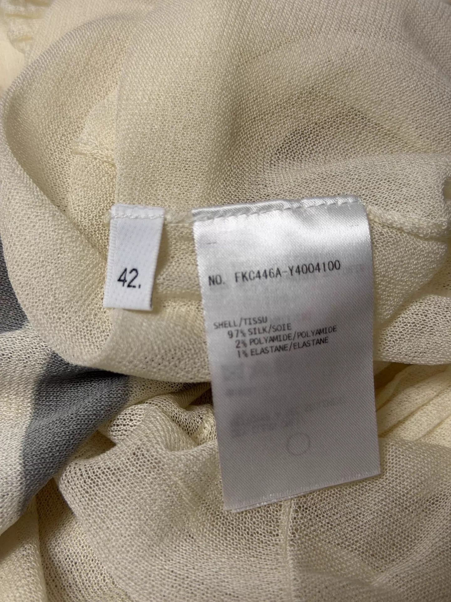 Thom Browne Thom Browne Beige Silk Blouse 42 99 New Size M / US 6-8 / IT 42-44 - 3 Thumbnail