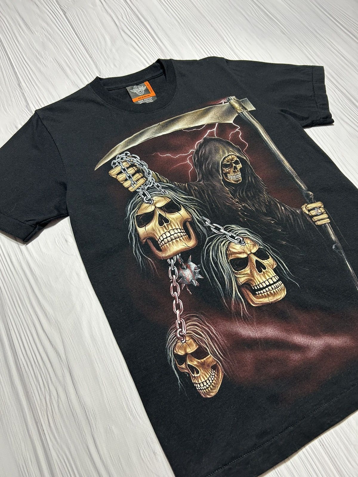 Vintage Death Skull Chains Big Print T-Shirt Size M Size US M / EU 48-50 / 2 - 4 Thumbnail