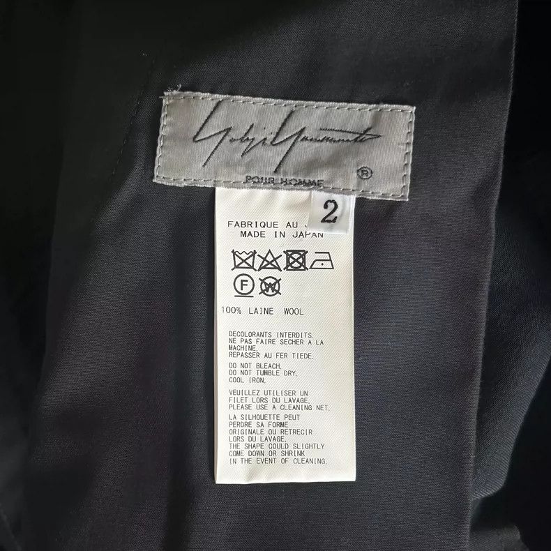 Yohji Yamamoto Yohji Yamamoto size 2 20 aw straight drawstring wool trous Size US 28 / EU 44 - 5 Thumbnail