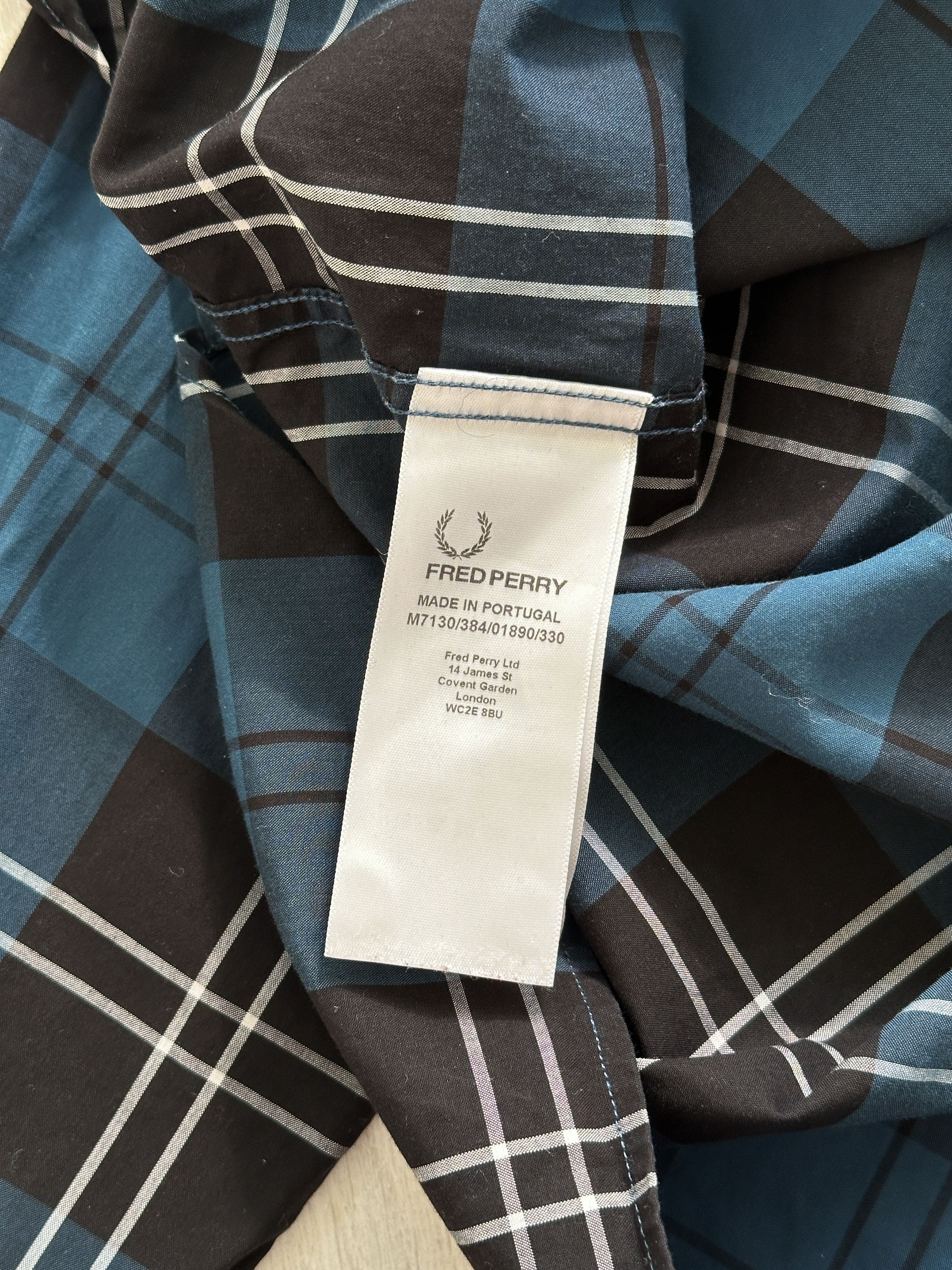 Fred Perry Fred Perry Blue Black Check Shirt Size US M / EU 48-50 / 2 - 7 Thumbnail