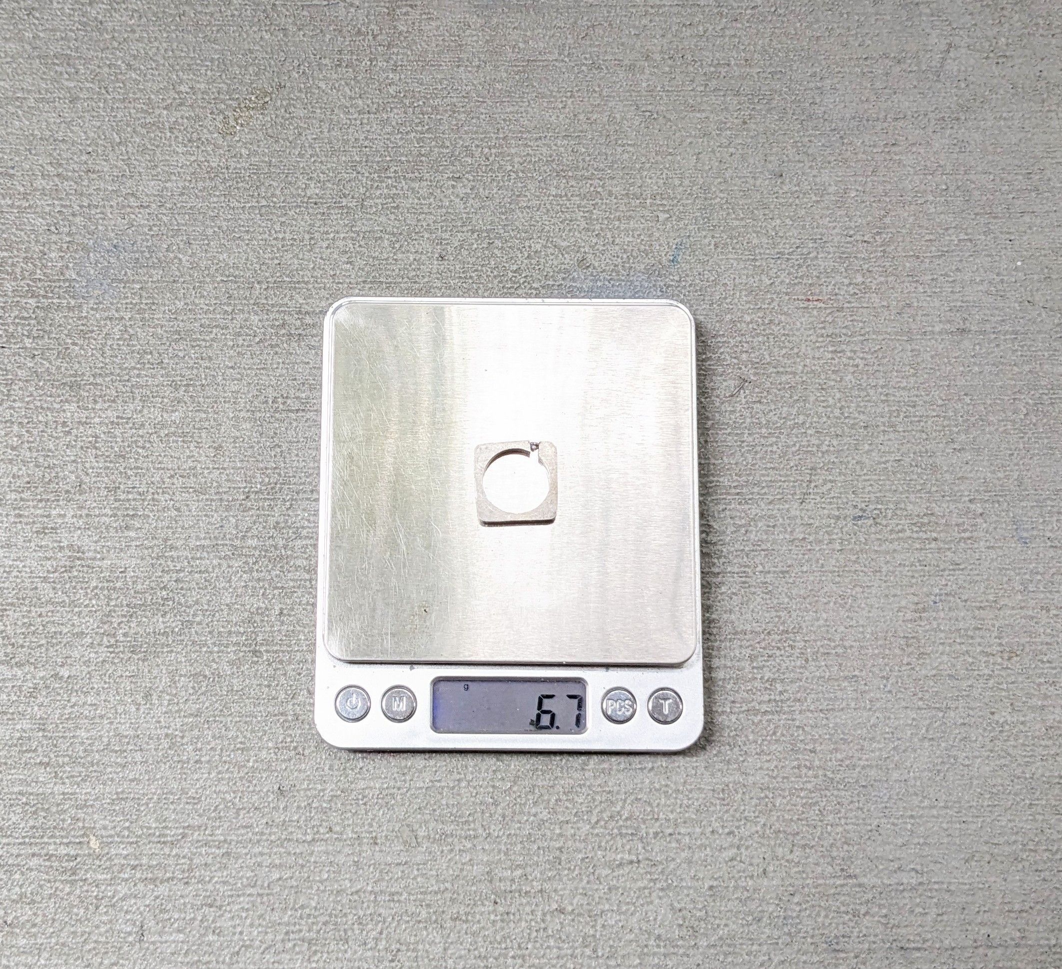 Vintage Vintage Stainless Steel Ring CZ Square Modern Abstract Size ONE SIZE - 14 Thumbnail