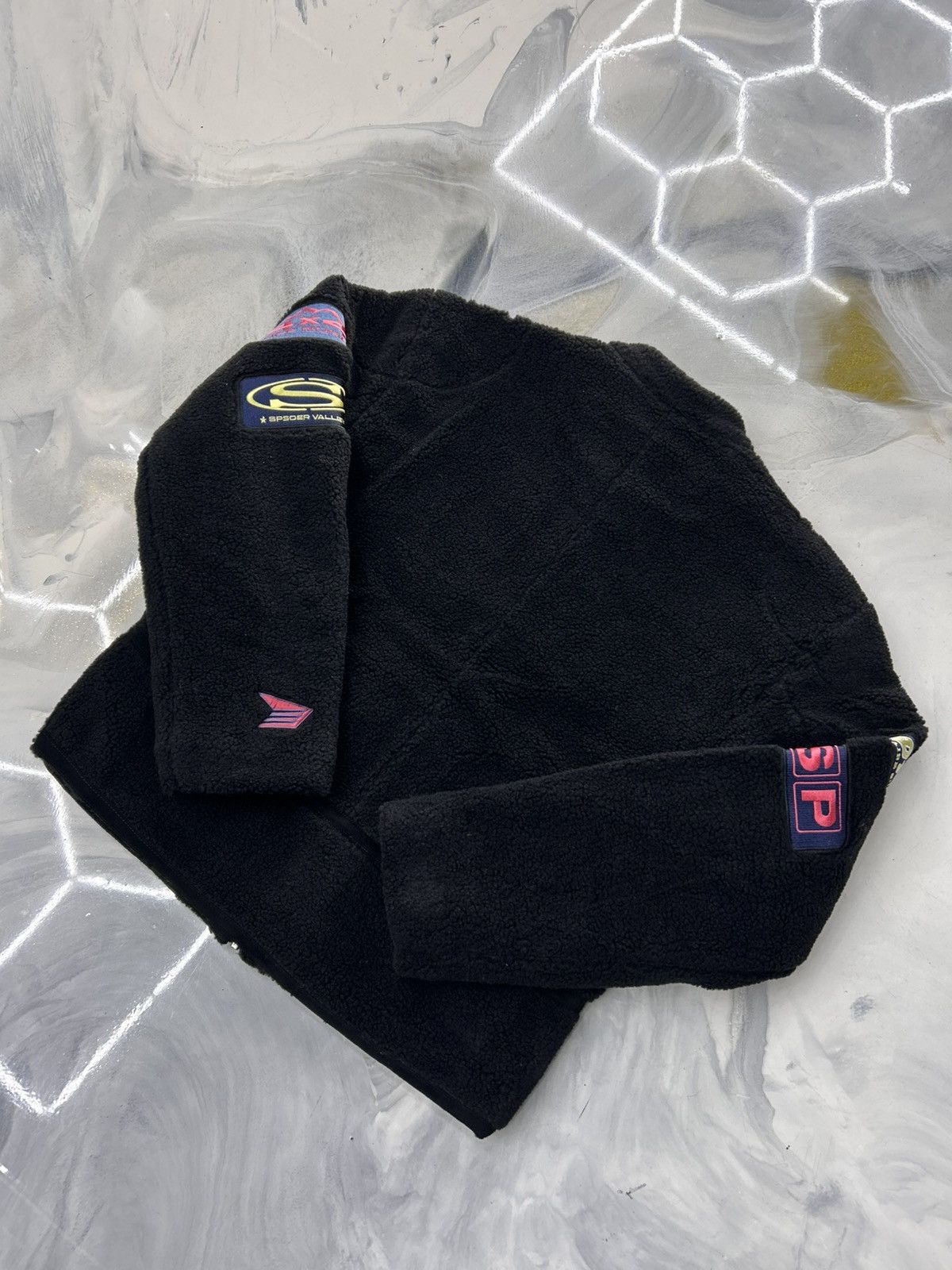 Sp5der Sp5der Black Sherpa Hunter Moto Jacket Zip Up Size M Size US M / EU 48-50 / 2 - 12 Thumbnail