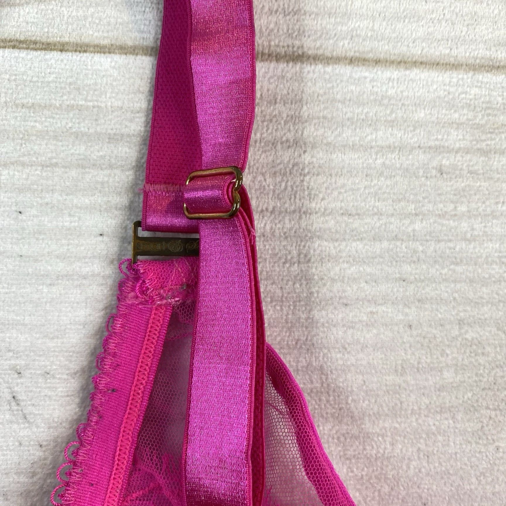 Pinko Smart&Sexy Bra Womens 38DDD Pink Lace Underwire Back Closure Demi Size ONE SIZE - 7 Thumbnail