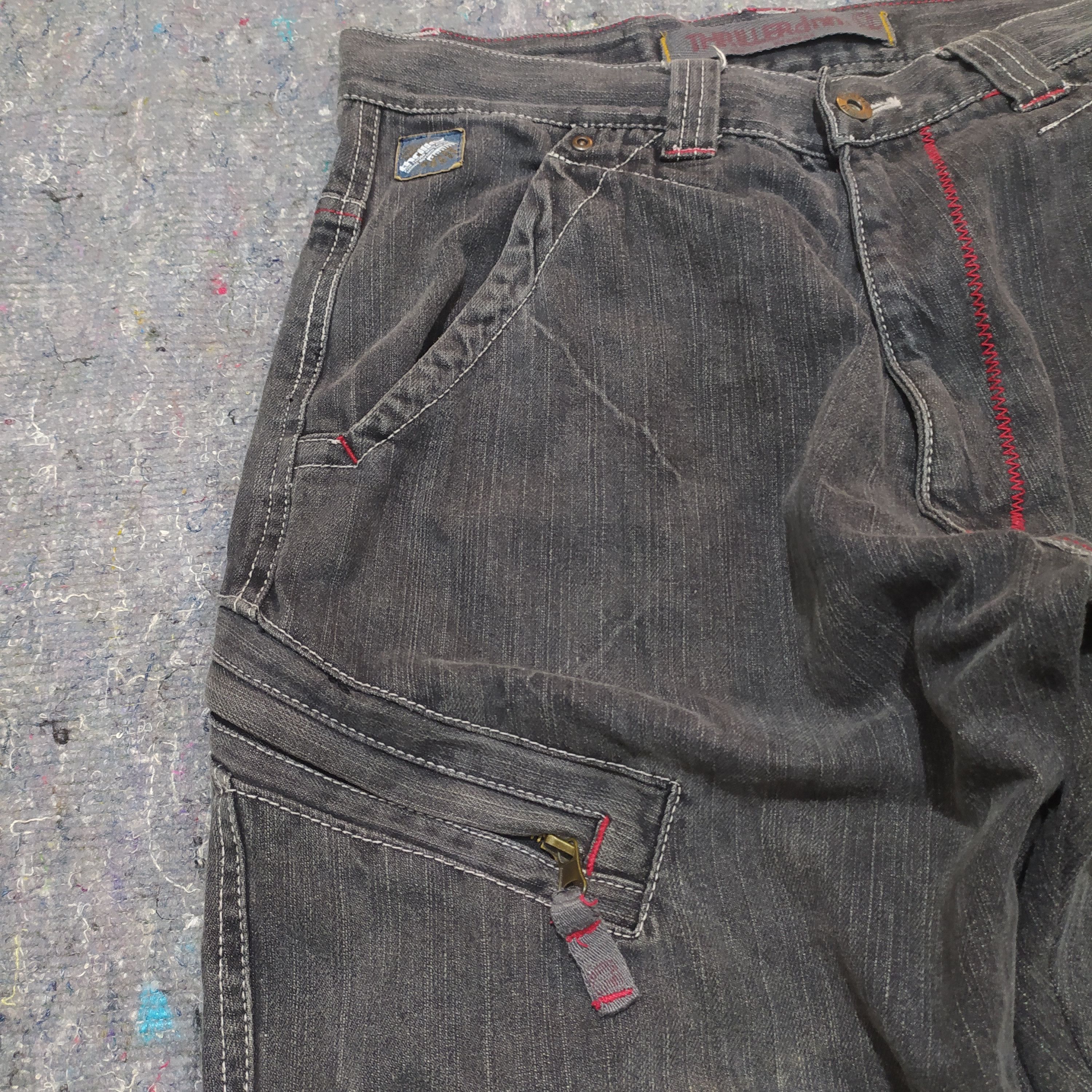 Japanese Brand THRILLER DENIM WASHED BLACK Size US 32 / EU 48 - 5 Thumbnail