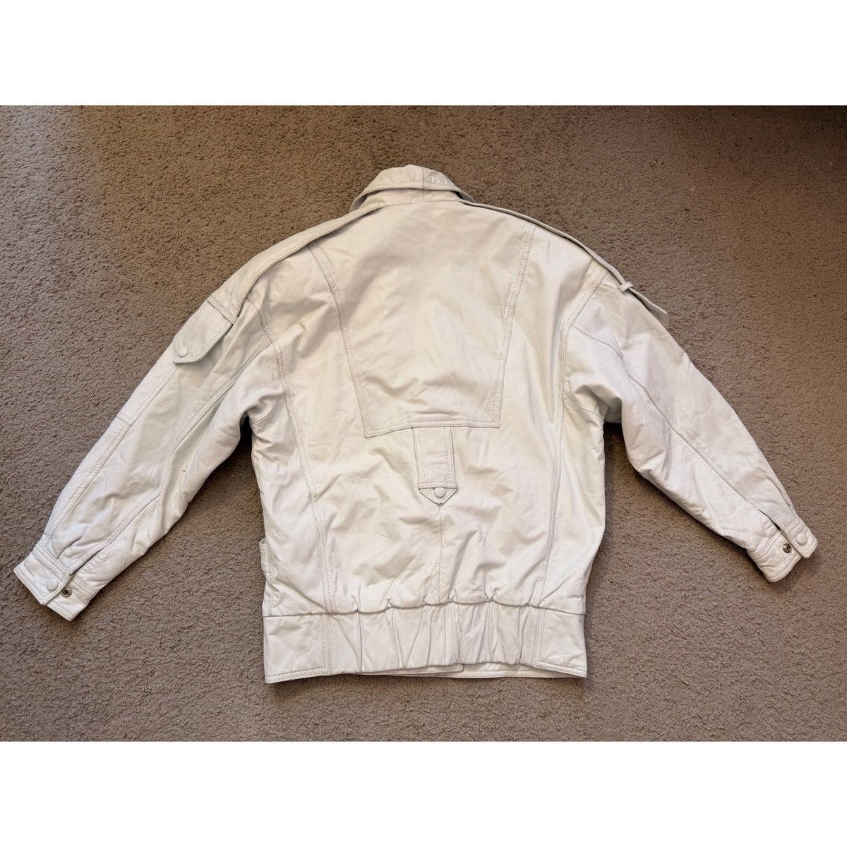 Vintage VINTAGE WHITE WILSONS LEATHER 80’S LEATHER JACKET Size US M / EU 48-50 / 2 - 13 Thumbnail