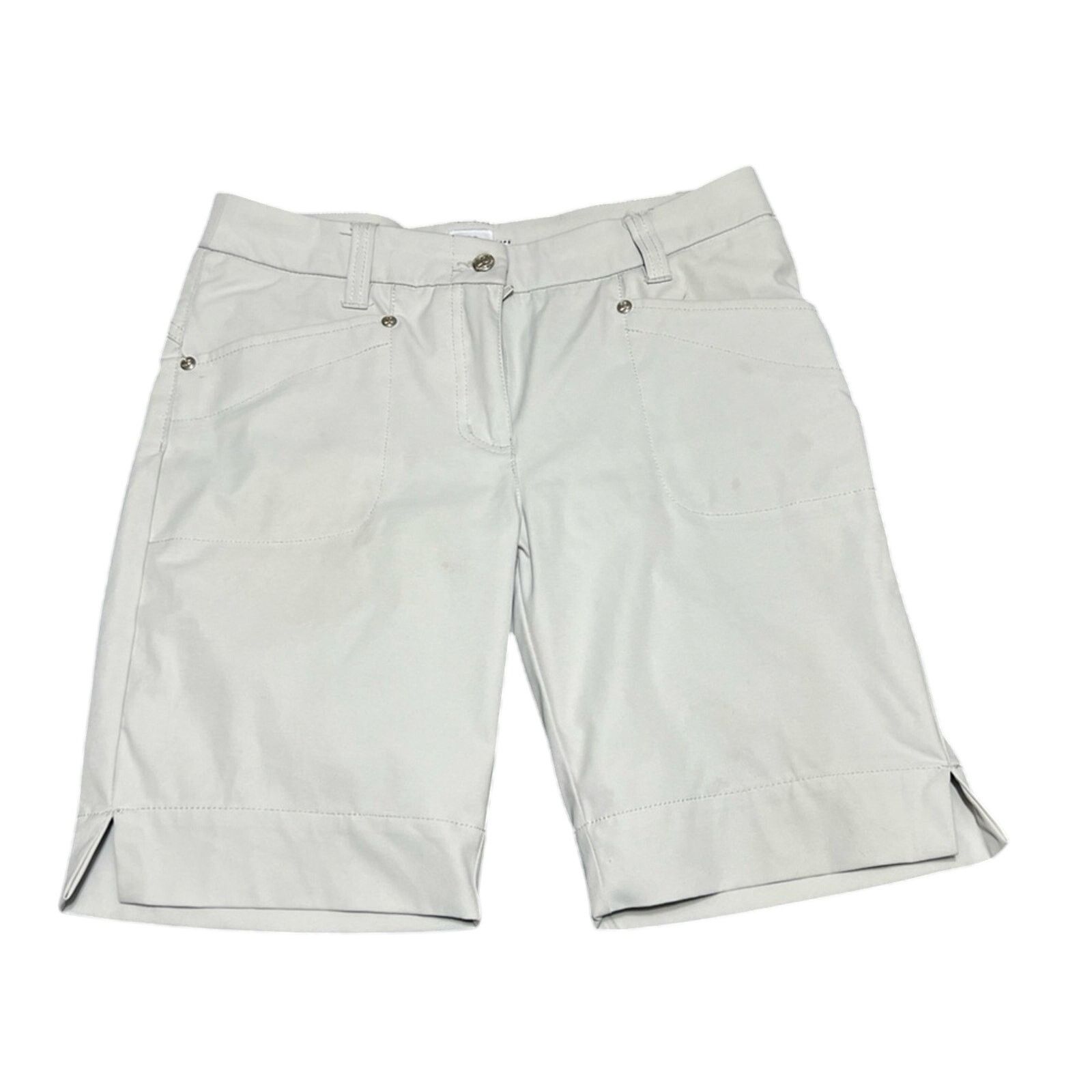 Bossi Sportswear Daily Sports Sweden Women’s 4 Silver Performance Golf Shorts Size 27" / US 4 / IT 40 - 1 Thumbnail