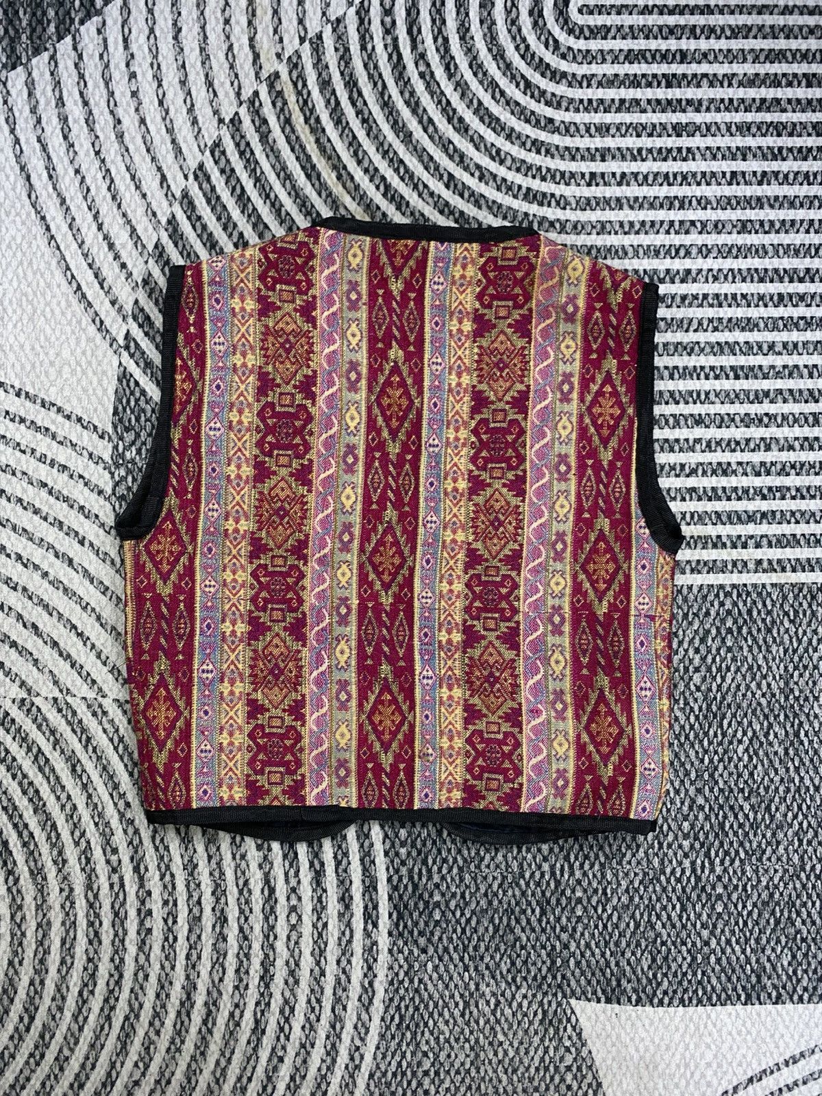 Japanese Brand Vtg Dunya Unisex Bolivian Wool Fabric Vest Size US M / EU 48-50 / 2 - 2 Thumbnail