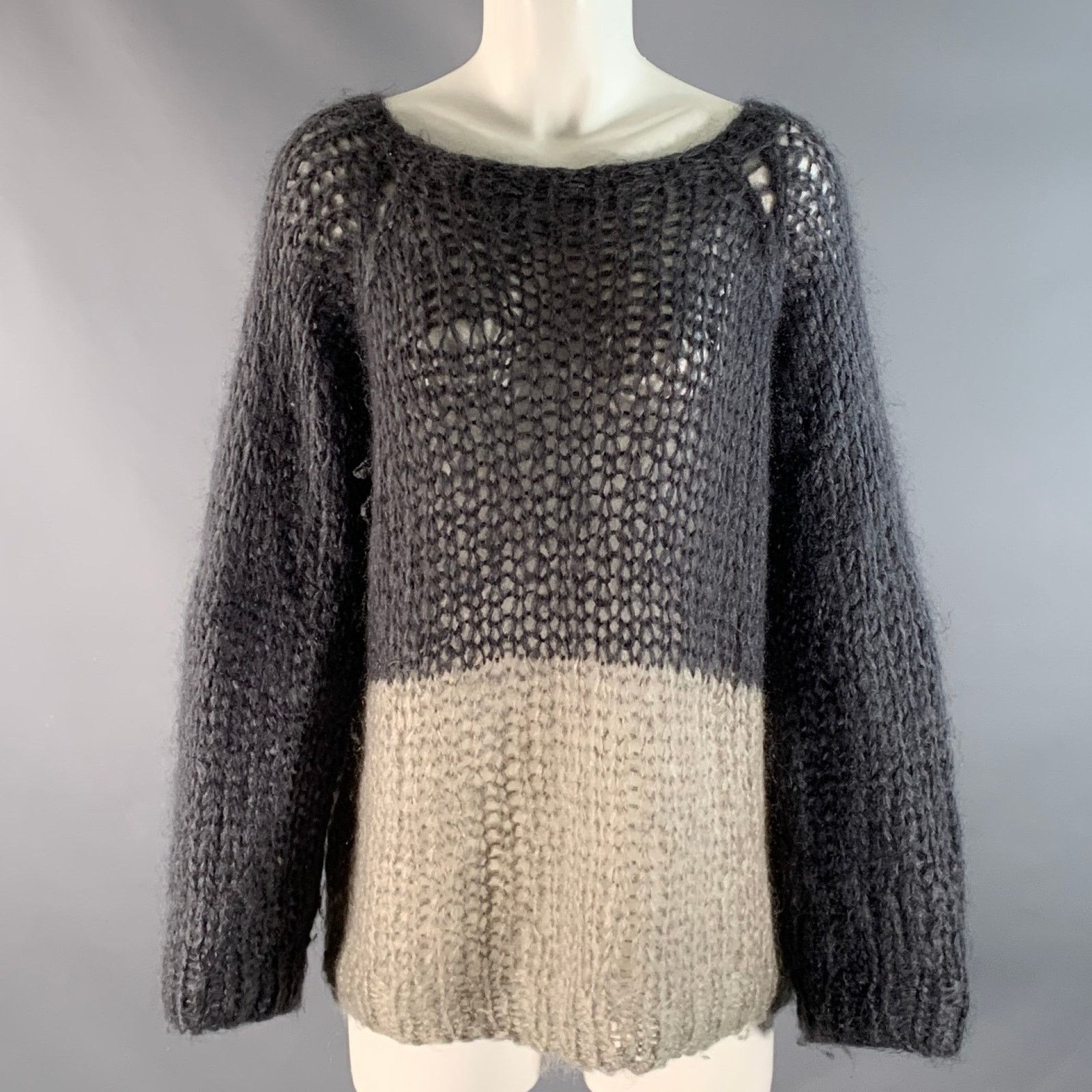 Other MAIAMI Size M Mohair Blend Two Tone Oversized Sweater Size M / US 6-8 / IT 42-44 - 1 Thumbnail
