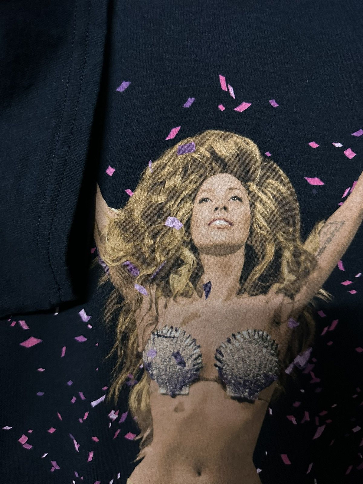 Band Tees × Vintage Vintage Lady Gaga’s Tour Faded Tee Size US L / EU 52-54 / 3 - 6 Thumbnail