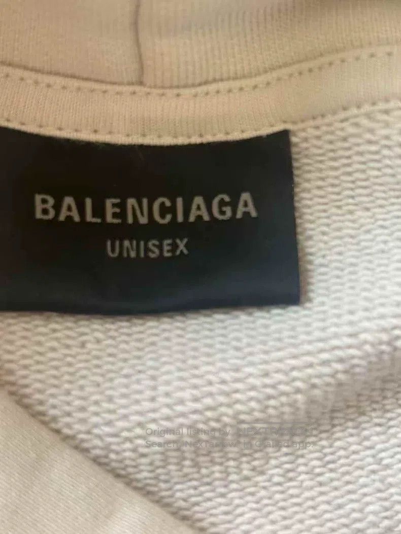 Balenciaga Balenciaga Off White Hooded Sweatshirt Size US M / EU 48-50 / 2 - 3 Thumbnail