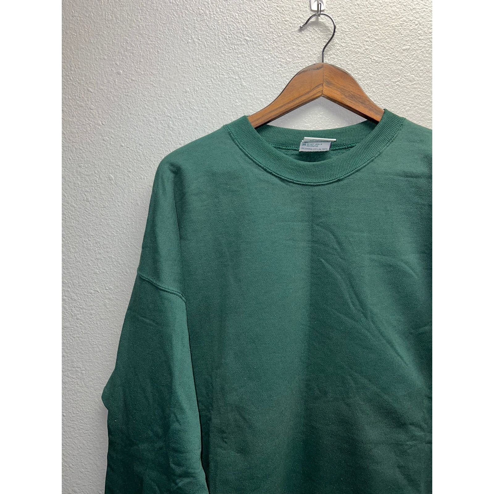 Vintage Vintage Green Blank Sweatshirt VTG Fashion Gear Crewneck XXL Size US XXL / EU 58 / 5 - 3 Thumbnail
