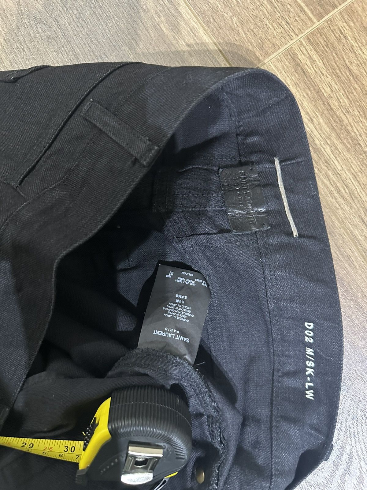 Saint Laurent Paris Saint Laurent D02 black raw cut denim skinny fit Size US 31 - 3 Thumbnail