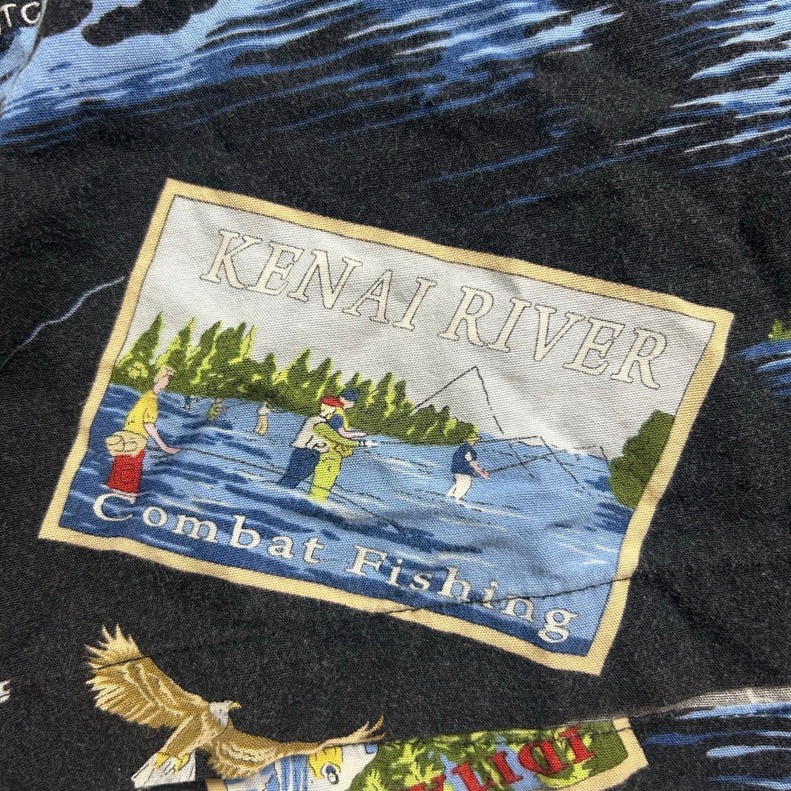 Vintage David Carey Original Alaska Fish Theme Hawaiian Shirt Size US XL / EU 56 / 4 - 8 Thumbnail