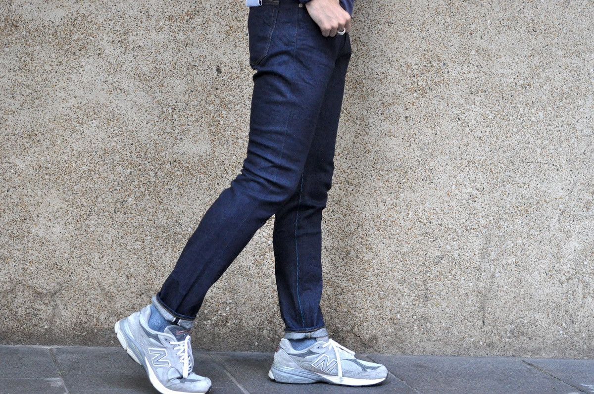 Indigo × Japan Blue Jeans × Samurai Jeans JBJ Selvaged 12.5oz "Circle" Stretch Denim Slim Tapered Fit Size US 30 / EU 46 - 1 Thumbnail
