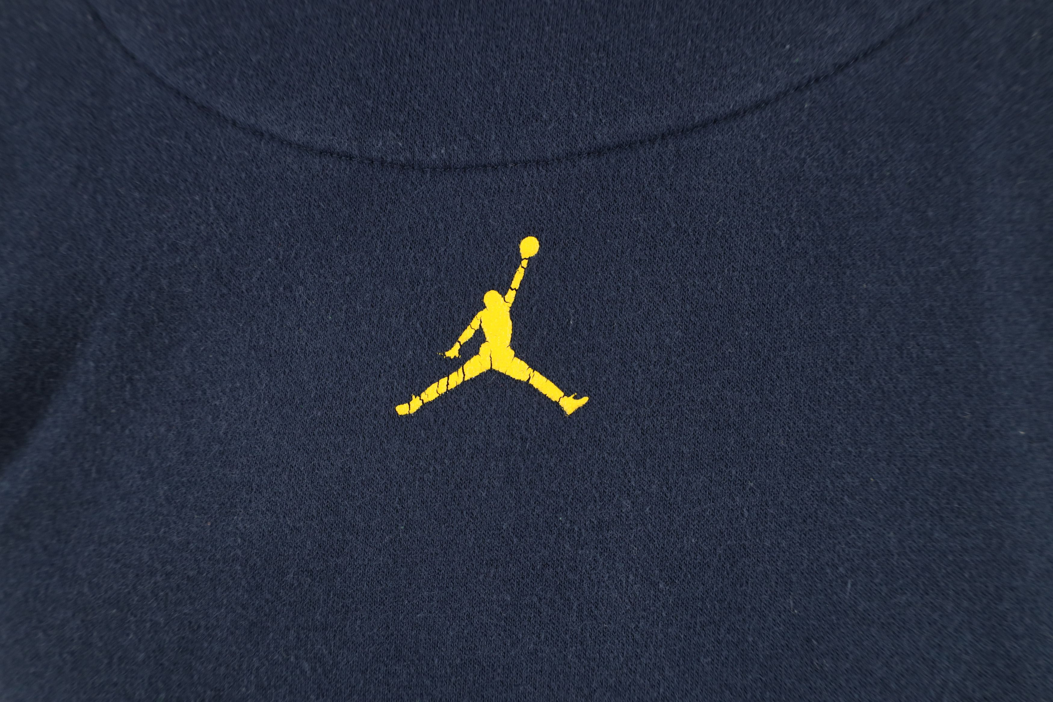 Nike × Vintage Nike Air Jordan Respect Earned University of Michigan Hoodie Size US L / EU 52-54 / 3 - 12 Thumbnail